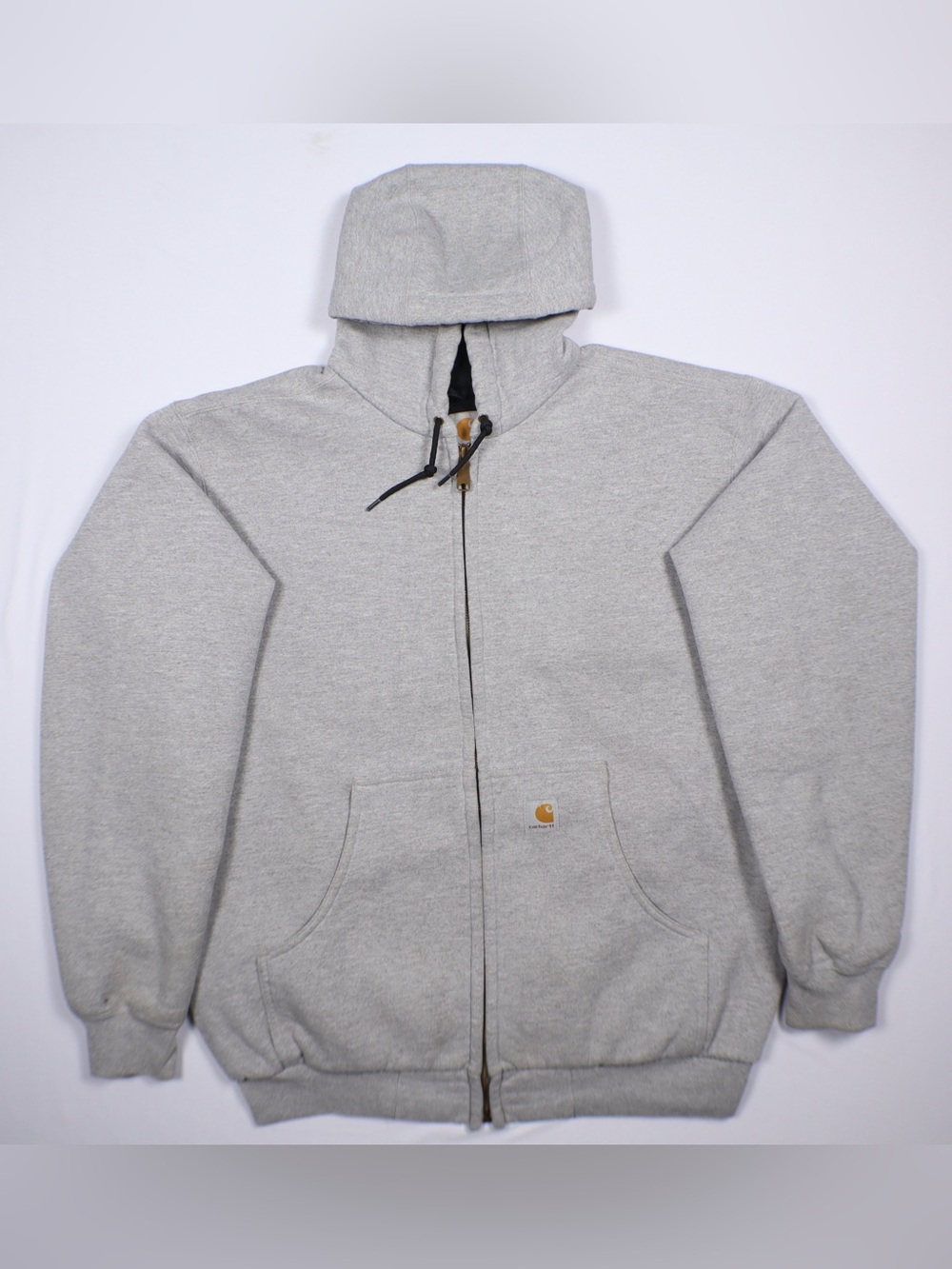 Carhartt J149 HGY Thermal Lined Zip Hoodie Sweatshirt Heather Gray Mens Medium M